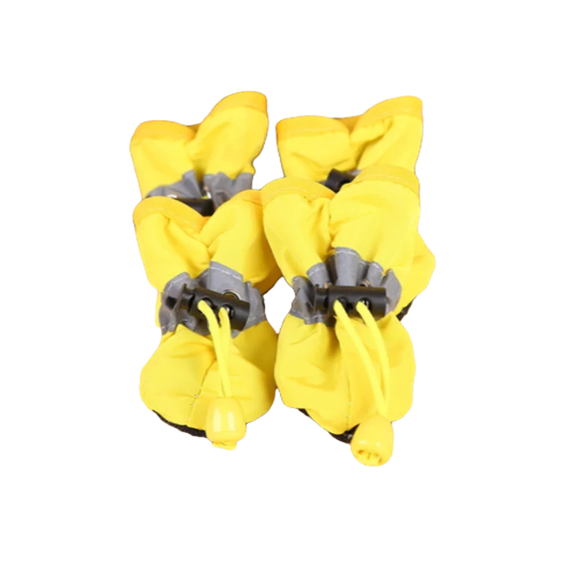 4pcs Waterproof Pet Dog Shoes Anti-slip Rain Boots